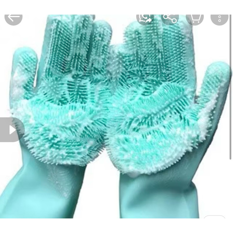 luva par mágica escova limpeza silicone lavar prato cozinha limpeza em Oferta na Shopee
