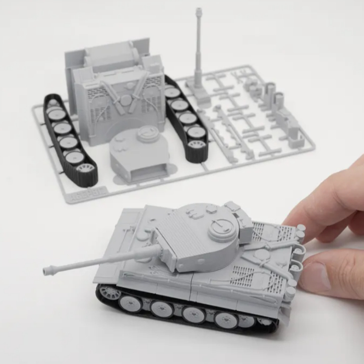 Miniatura Tanque de Guerra Tiger - Cartão de montagem Kit Card - Impressão 3D