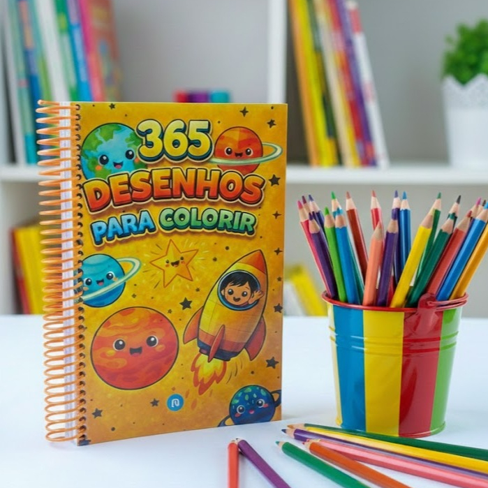 365 Desenhos para Colorir Amarelo / Edição Premium / Espiral