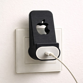 Suporte de Parede para Carregador de iPhone – Compatível com Apple – Preto/Branco