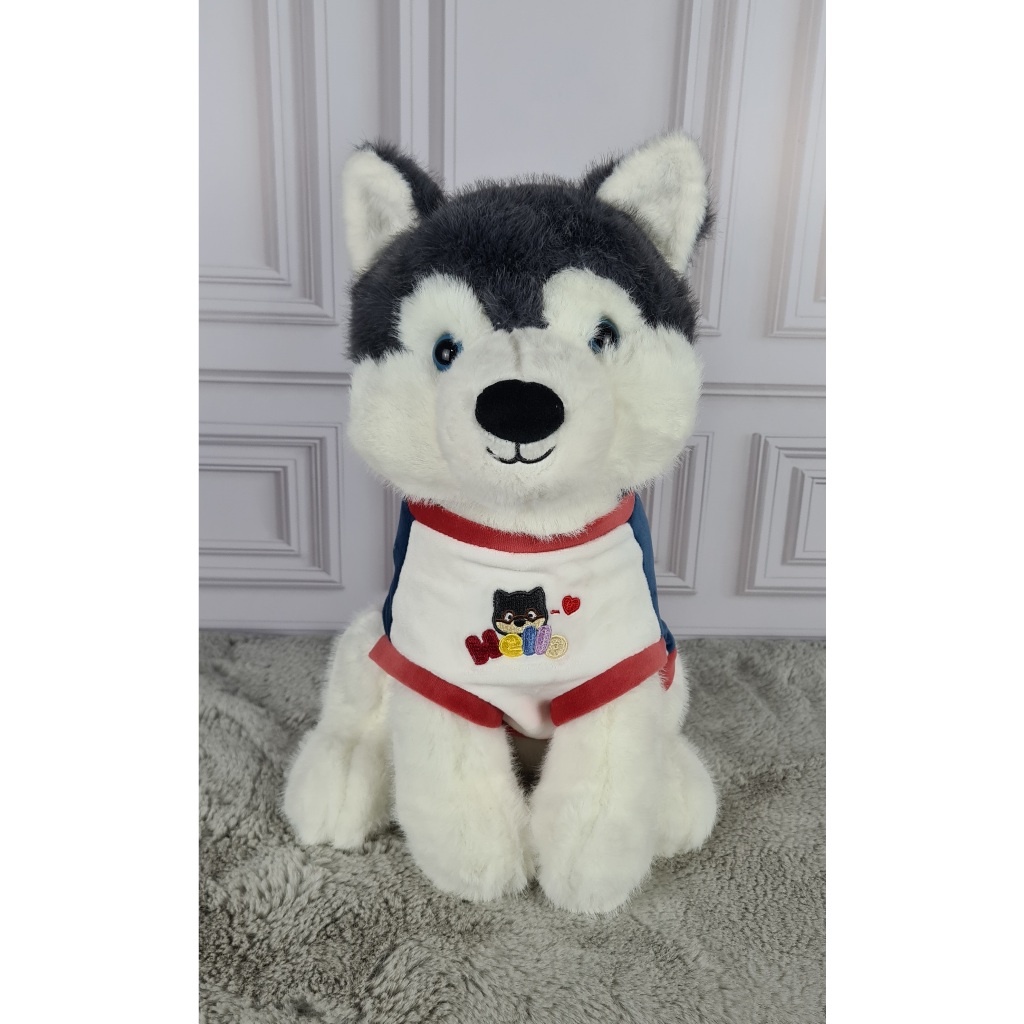 Pelúcia Cachorro Dalmata Buldogue Husky Roupa Criança Kids Fofo