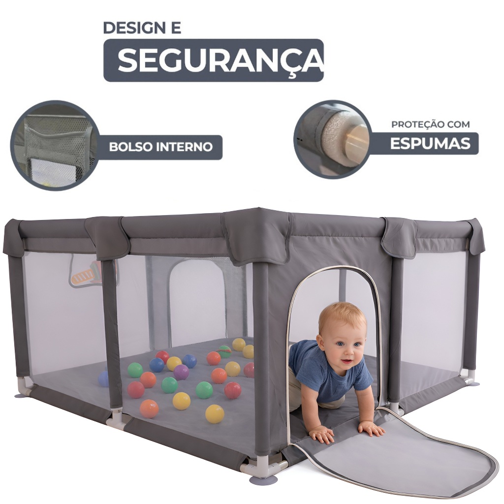 Chiqueirinho cercadinho de bebê menino menina divertido seguro e resistente