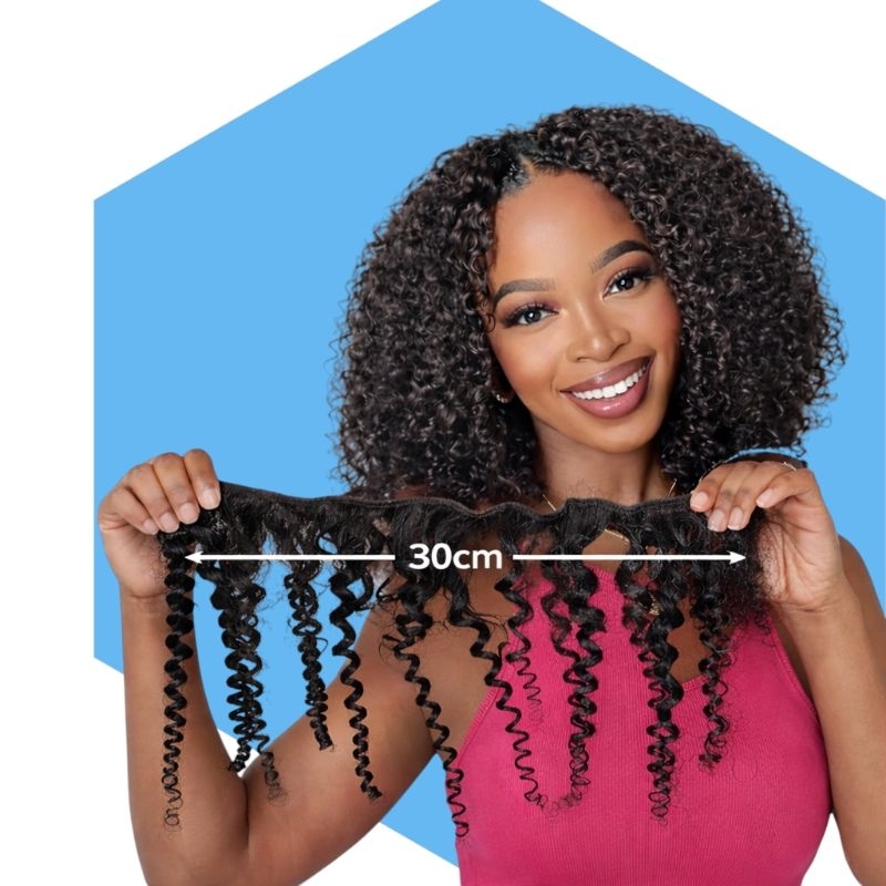 Tela cabelo humano 40/45cm cacho 1 fechado crespo afro - tela com 30cm esticada conforme fotos em Oferta na Shopee