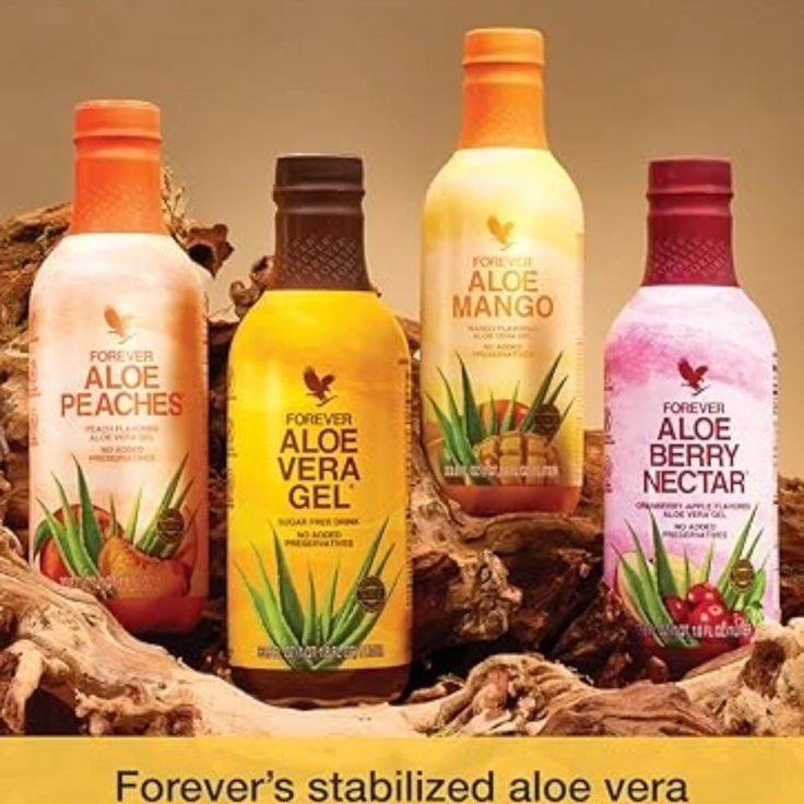 Forever Aloe Vera Gel – Bebida de Aloe Vera Pura 99,7% (1l) nectar ,bits ,mango