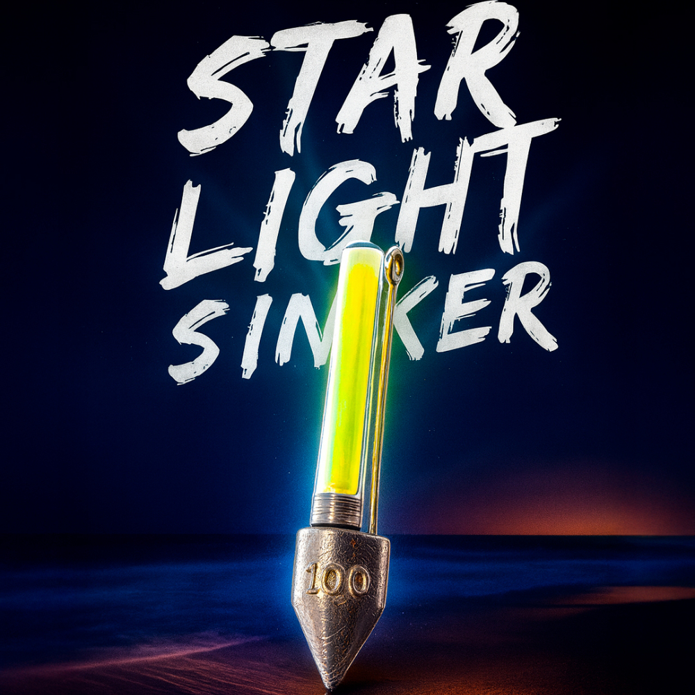 Chumbada com Luminoso Star Light Sinker Natural Chumbada Oficial Chumbo Pesca de Praia Noturna