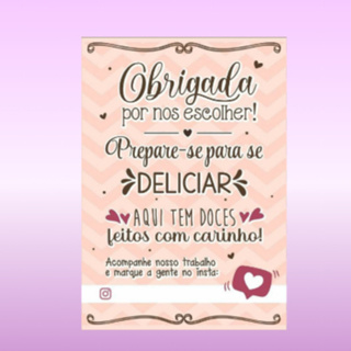 100 Folhetos de Agradecimento ao Cliente produto artesanal doces - folha matte A4 em Oferta na Shopee