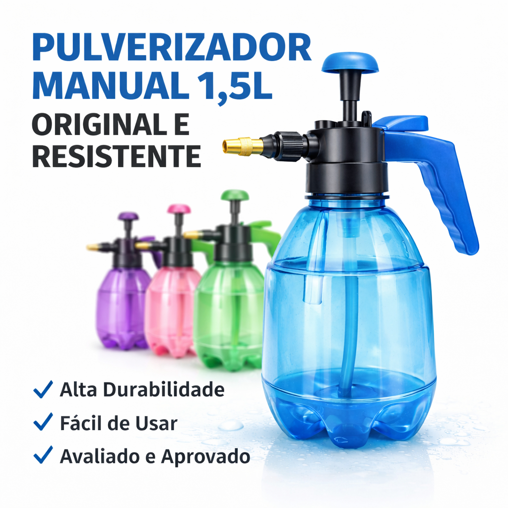 PULVERIZADOR MANUAL 1,5L ORIGINAL E RESISTENTE em Oferta na Shopee