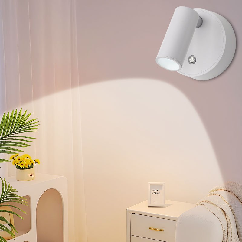Abajur LED Recarregável Sem Fio - Luminária de Quarto Arandela de Parede para Leitura de Cabeceira