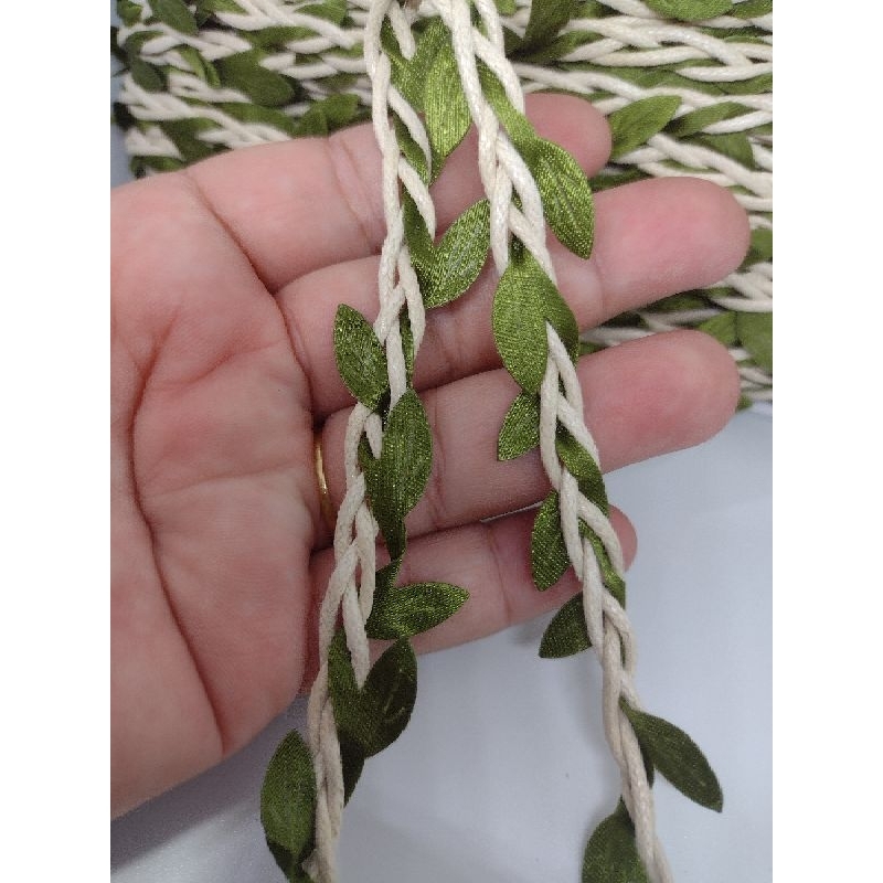 3 ou 5 metros galão sianinha fita de cipó com folhagens para decoração e artesanato. em Oferta na Shopee