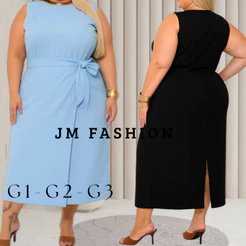 Vestido Alfaiataria Midi Plus Size Feminino