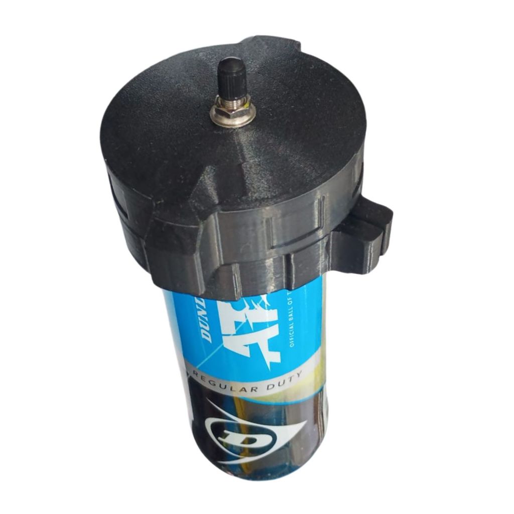 Pressurizador ativo de bolas de Tênis, com duas abas, cor preta, com 3 bolas  pressurizadas, sem bomba