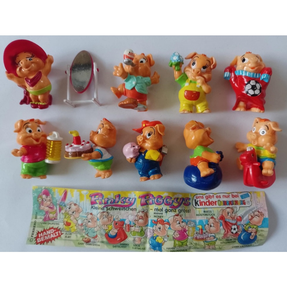 Kinder Ovo - Lote Porquinhos Aniversario com 9