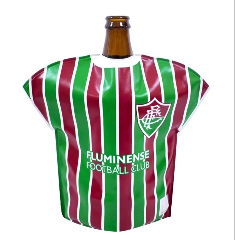 Bolsa térmica em forma de camisa do Fluminense. Licenciado pela Mileno.
