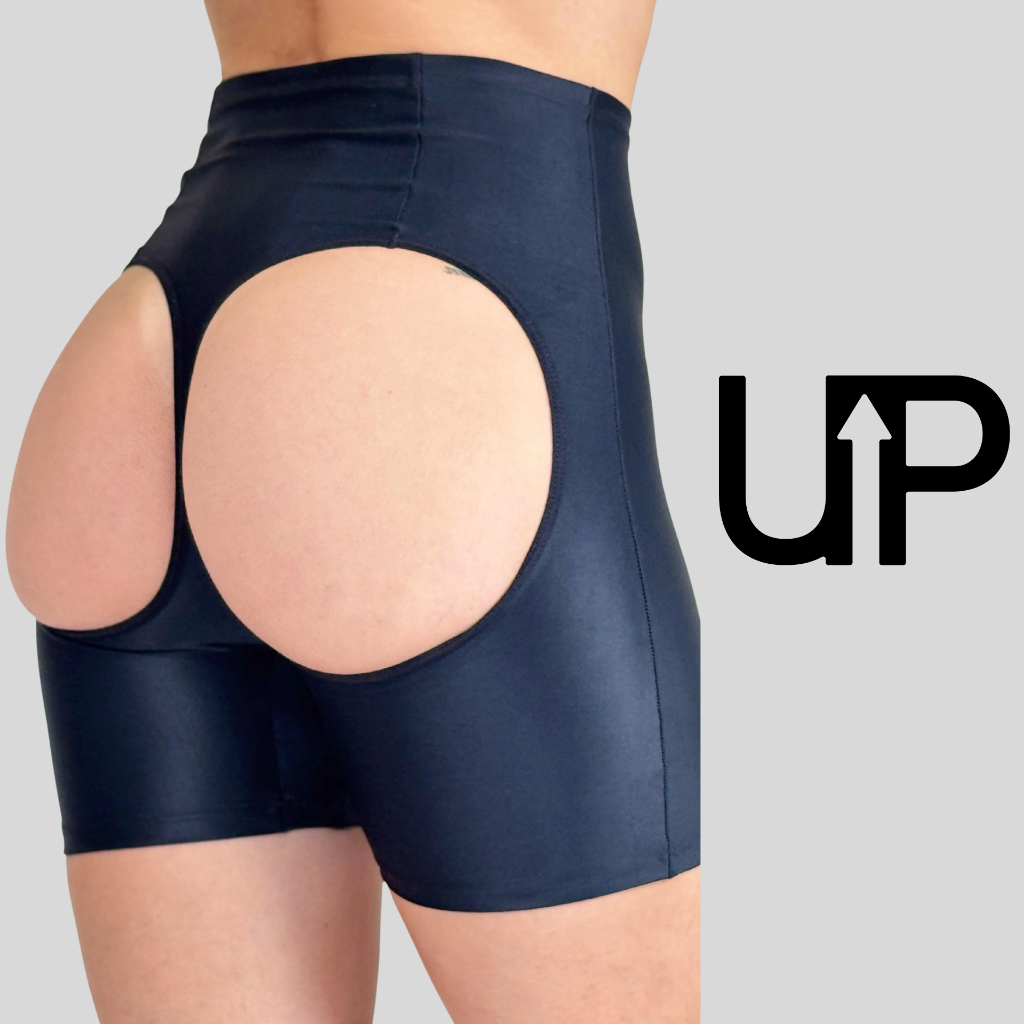 Bermuda Short Levanta Empina Bumbum Efeito Natural Sem Bojo Poliamida
