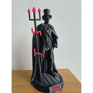 Estátua Imagem EXU Tranca Ruas Cartola / Capa preta / Umbanda / Candomblé em Oferta na Shopee