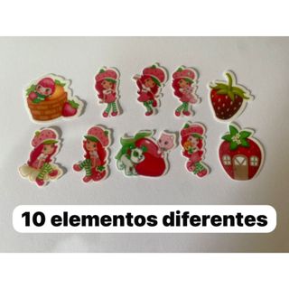 APLIQUE COMESTÍVEL EM PAPEL ARROZ MORANGUINHO (CARTELA RECORTADA) em Oferta na Shopee