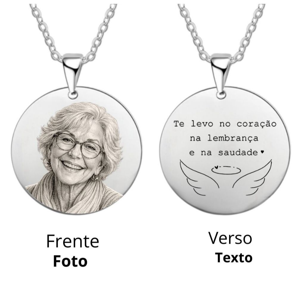 Colar Cordão Corrente Aço Inox Personalizado Gravação Nome mães pai filho Saudades Lembranças em Oferta na Shopee