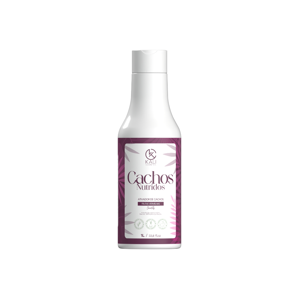 Creme Cabelo Cacheado Ativador de Cachos 1L Frutas Vermelhas Kali Cosmetics