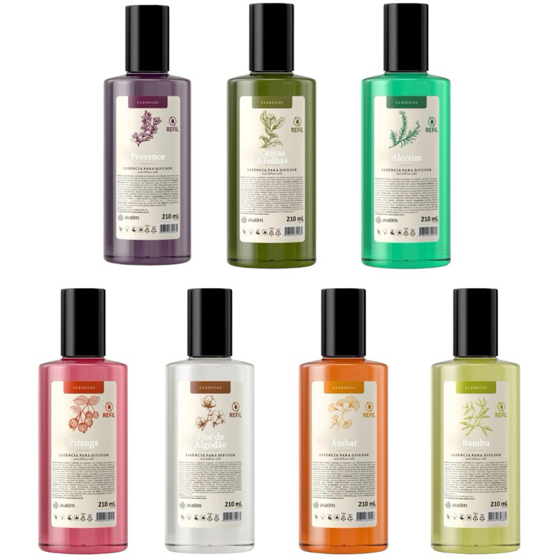 Essência para Difusor Linha Clássicos Avatim 210 ml | Original | Envio Imediato