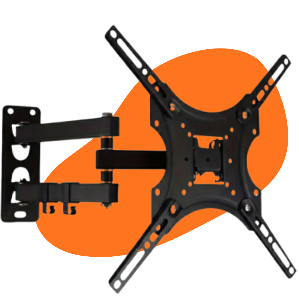 Suporte TV Articulado de 32 a 55 Polegadas de Parede Resistente com Kit Instalação