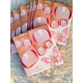 500 cartões +500 embalagens casadinho, filha unica pezinho 3 pares - dispensa o uso de pasta L-adesivos e joias de unhas em Oferta na Shopee