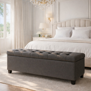 Baú Recamier Grande Capitonê 120x40x46cm Cama Casal Organizador Armazenamento Revestido em Veludo em Oferta na Shopee