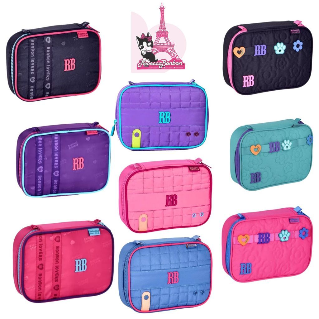 Estojo BOX Rebecca Bonbon Team Clio STYLE RB27019 Rosa Lilás em Oferta na Shopee