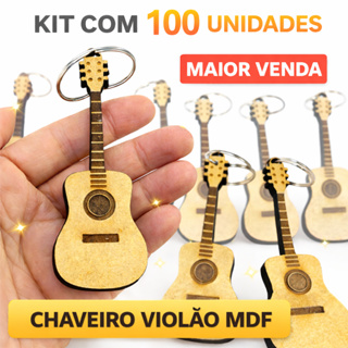 100 Chaveiros De Violão Instrumento Musical Madeira Mdf 6mm Chaveiro lembrancinha em Oferta na Shopee