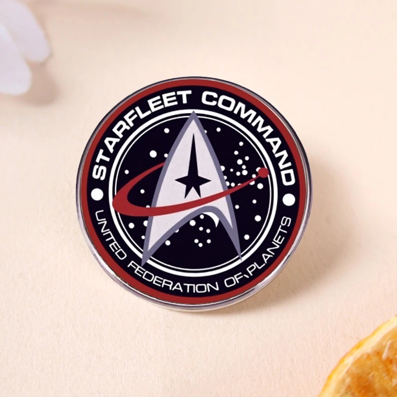 Star Trek Filme Broche Logotipo Liga Metal Pino Ficção Científica Emblema Mochila Roupas Acessórios Masculino