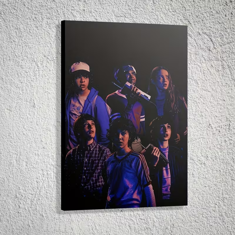Quadro Decorativo Stranger Things Elenco e Onze (Eleven)