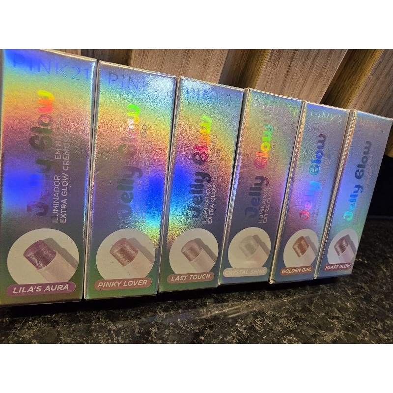 Iluminador Jelly Glow Pink21 Extra Glow Cremoso Cores Variadas.