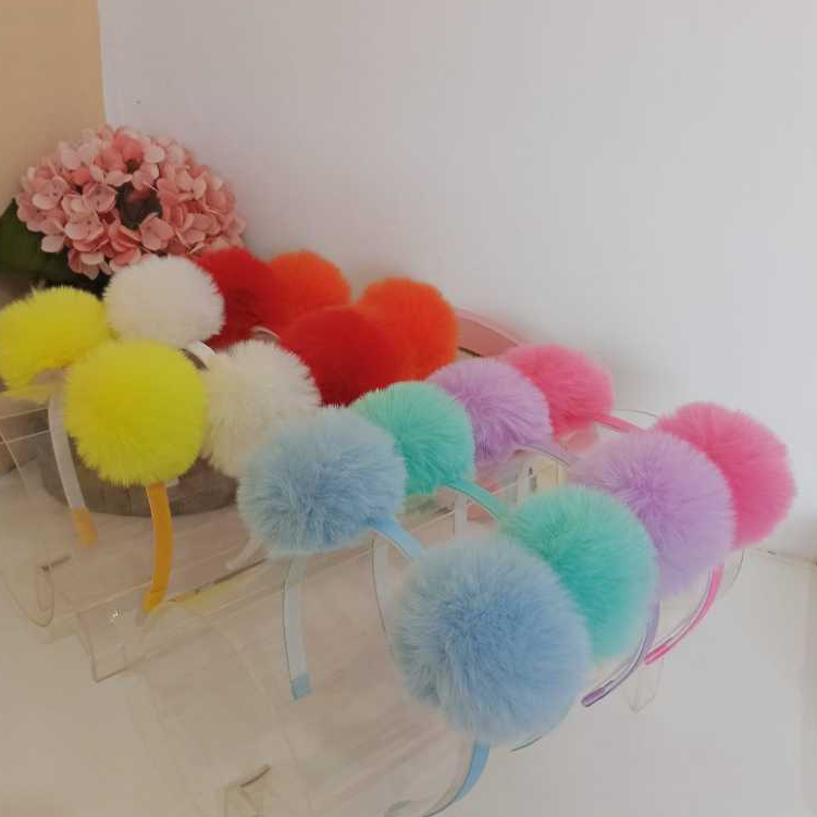 Tiara de Cabelo Infantil Pompom