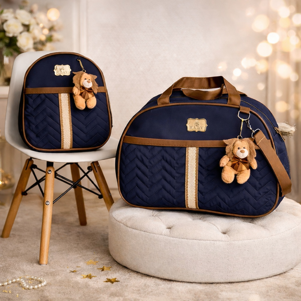 kit Bolsa de bebê maternidade duas peças mochila com mala G safari em Oferta na Shopee