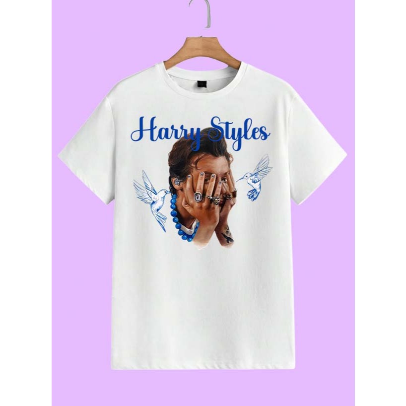 Camiseta algodão para o verão unissex adulto e infantil álbum novo Harry Styles  Kiss All The Time. Disco, Occasionally