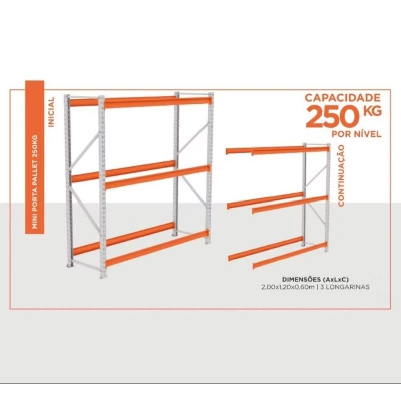 📦 Porta Pallet Industrial 2250kg – Alta Resistência e Organização Profissional
