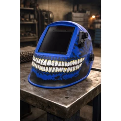 Máscara de Solda Automática Boxer BS120X Azul Profissional