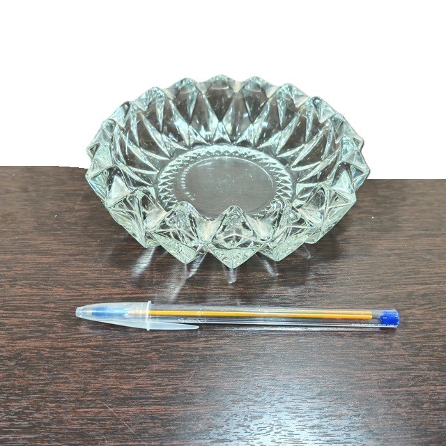 PEÇA DECORATIVA Vidro Pesado Antigo Vintage 16x5cm 650g