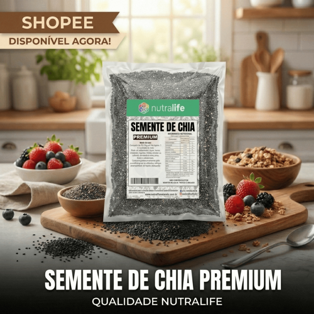 Chia Preta Premium | Rica em Fibras e Ômega 3 | Embalada a Vácuo em Oferta na Shopee