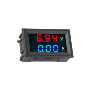 Monitor Amperímetro e Voltímetro Duplo Mostrador DC 0-100V 10A Medidor de Tensão e Corrente em Oferta na Shopee