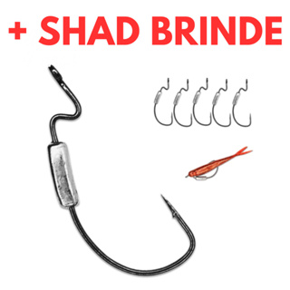 Anzol Offset Lastreado Kit 5un Robalo Isca Artificial Soft Pesca Esportiva Super Resistente em Oferta na Shopee