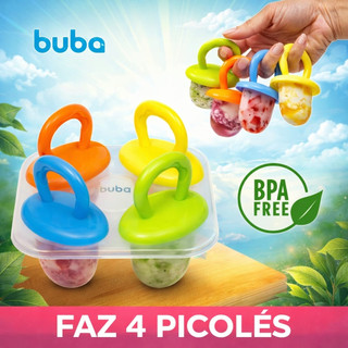 Picolé Saudável para Bebês: Forma Buba com 4 Unidades