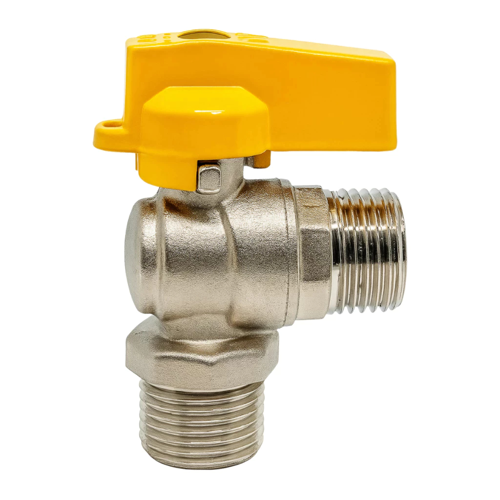 Válvula de Gás Esfera Angular 1/2" MxM – Abertura e Fechamento 90°