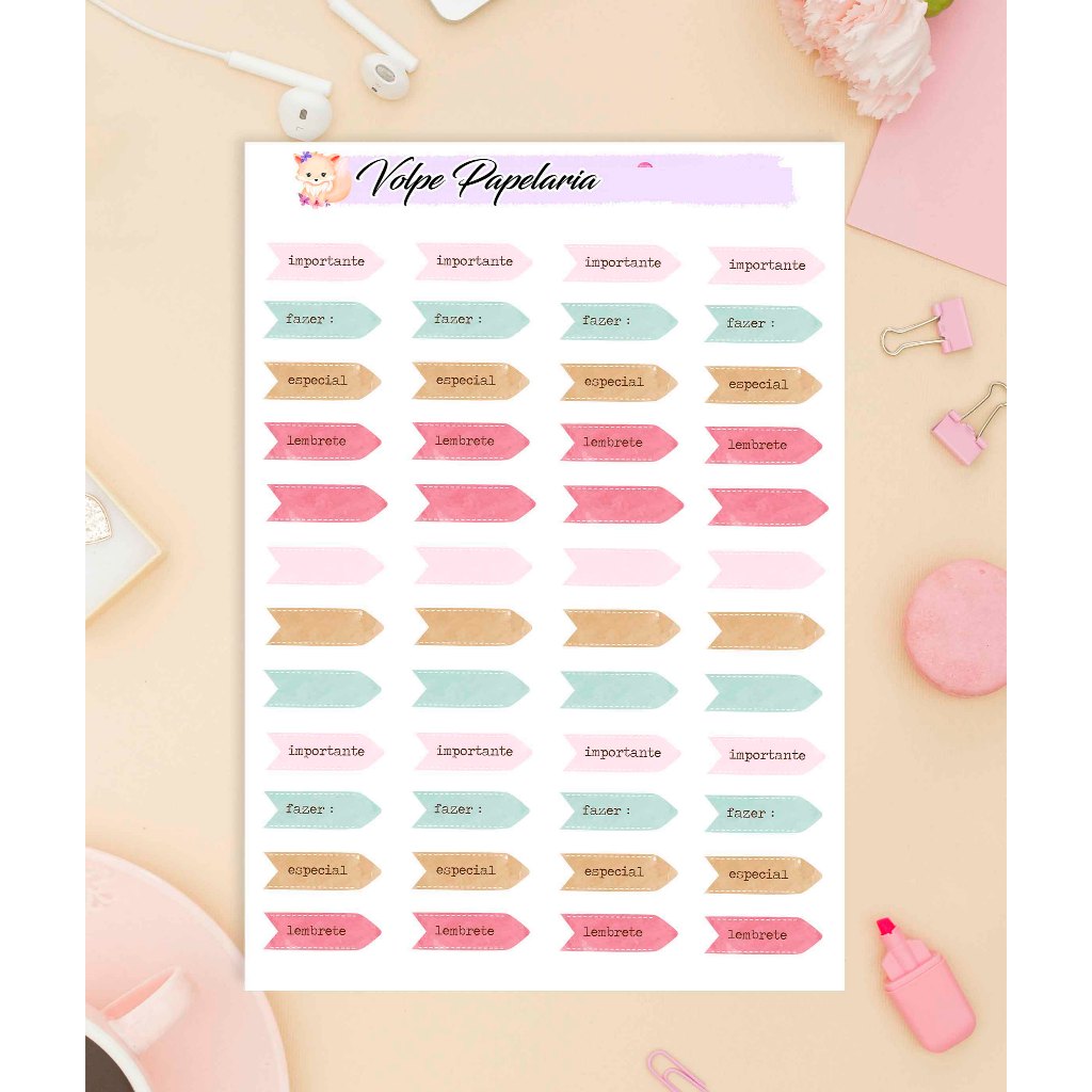 Adesivos Mini Setas de Identificação 4 opções diferentes, Decoração, Organização - Cartela adesiva — imagem 2 de 2