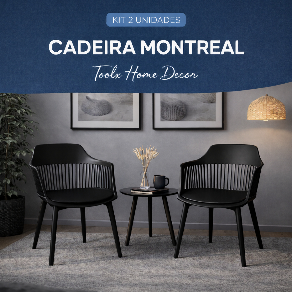 Kit 2 Cadeiras Montreal Marcela | Design Moderno | Envio Imediato | Toolx Home Decor em Oferta na Shopee
