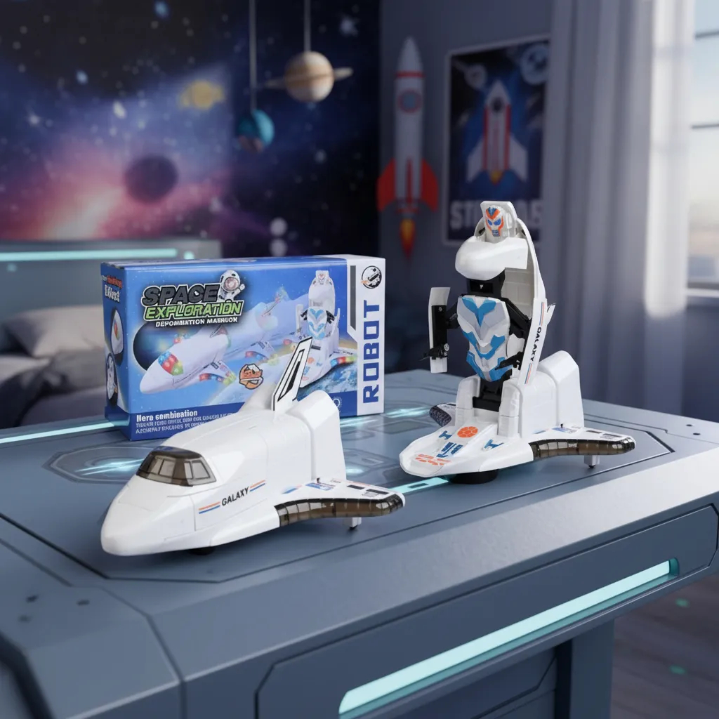 Nave Espacial Transformer Foguete Luz, Som e Movimento Brinquedo Infantil