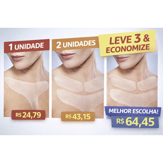 Adesivo Anti Rugas Reutilizável Para Decote Colo Silicone Estimulador de Colágeno Natural em Oferta na Shopee