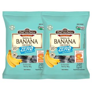 2 Bala De Banana Orgânica Zero Açúcar 100g Cada - DaColônia em Oferta na Shopee