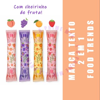 Kit marca texto 2 em 1 perfumado Leo&Leo  Papelaria Fofa Material Escolar Tons Neon  Frutas  Escola em Oferta na Shopee