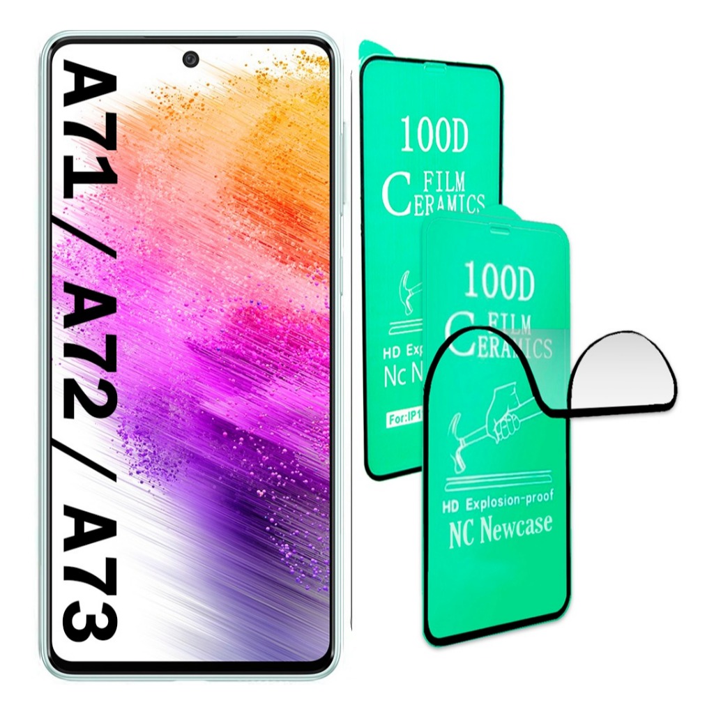 Película Samsung Galaxy A71 / A72 / A73 Cerâmica Flexível 3D/9D – Proteção Inquebrável Flexível