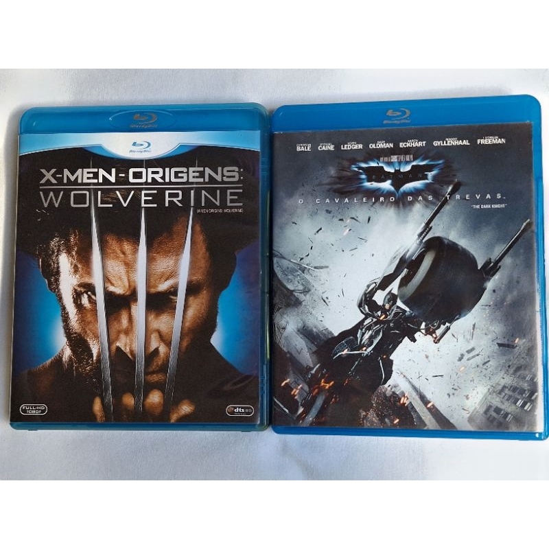 2 blu ray filme batman o cavaleiro das trevas + x men origens wolwerine SEMINOVOS